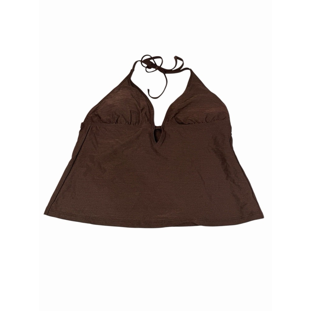 athena womens brown bikini top‎ long size 10 vintage